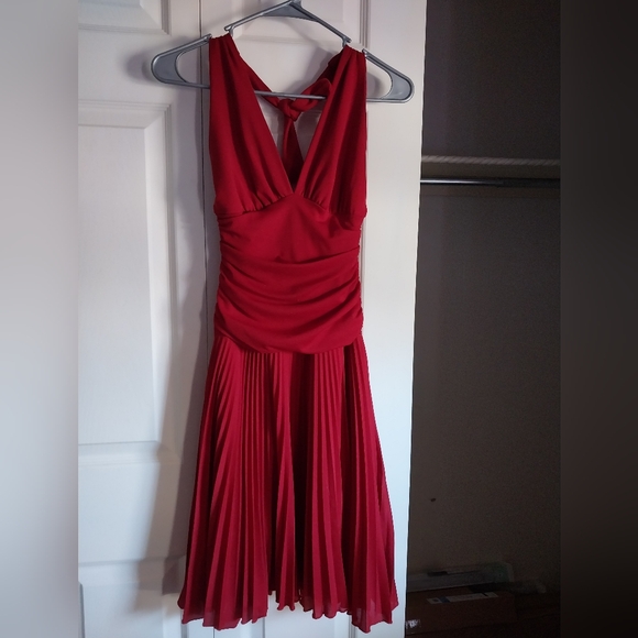 Teeze Me Red Halter Dress, Size Small - Picture 1 of 3